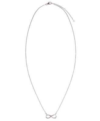 Diamond 1/5 ct. t.w. Infinity Necklace in Sterling Silver