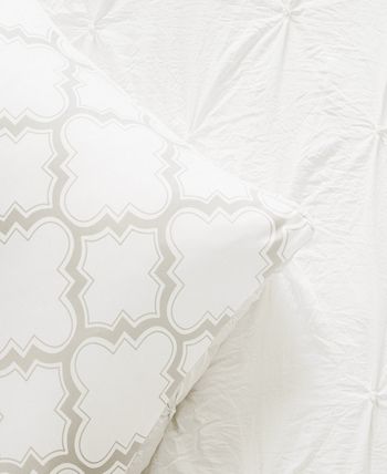 Lush Décor - Ravello Pintuck Geo Reversible 7-Piece Full/Queen Comforter Set