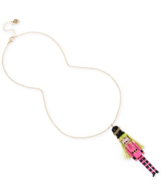Betsey Johnson - Gold-Tone Nutcracker Pendant Necklace