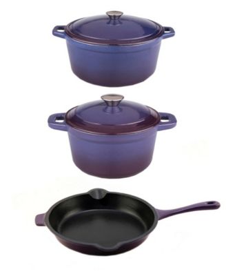 BergHOFF - Neo Cast Iron 5pc Set: : 3 & 5 Qt & F/P. Blue