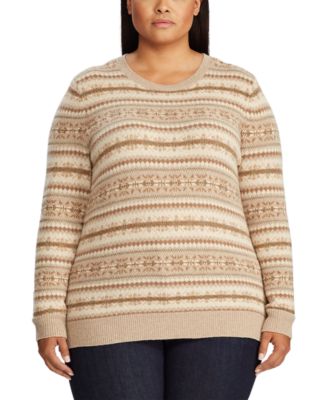 Lauren Ralph Lauren - Plus Size Fair Isle Crewneck Sweater