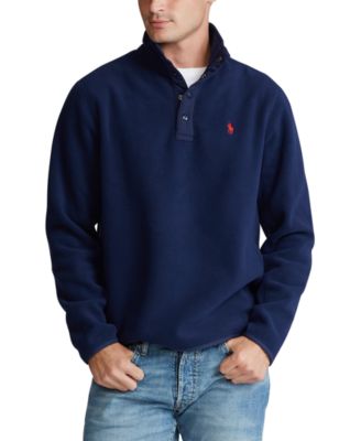 ralph lauren fleece mock neck pullover