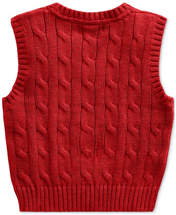 Polo Ralph Lauren Baby Boys CableKnit Cotton Sweater Vest & Reviews