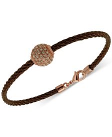 Two-Tone Pavé Fireball Cable Bangle Bracelet