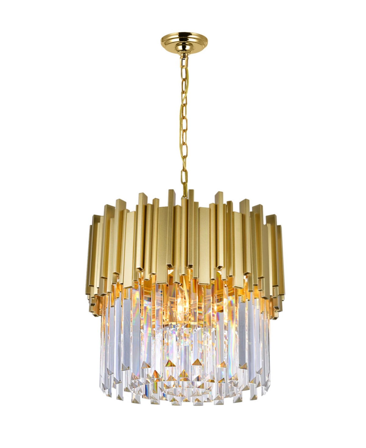 Cwi Lighting Deco 4 Light Down Chandelier In Gold
