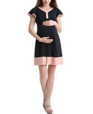 kimi + kai Regan Maternity Colorblock Skater Dress - Macy's