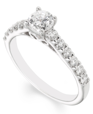 image of Certified Diamond (1 ct. t.w.) Engagement Ring in 14k White Gold