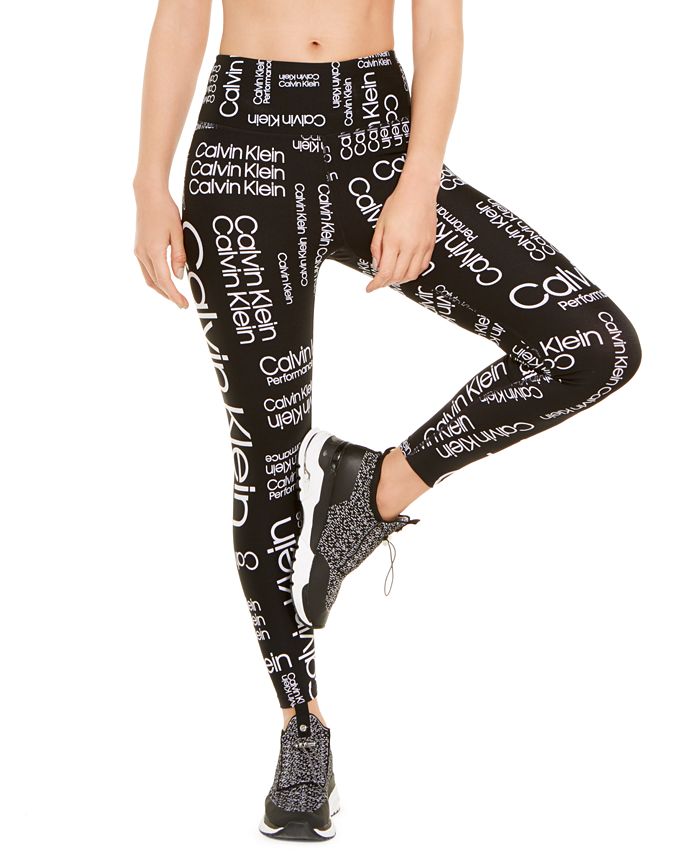 Calvin Klein Logo-Print High-Waist Leggings & Reviews - Pants & Capris -  Women - Macy's
