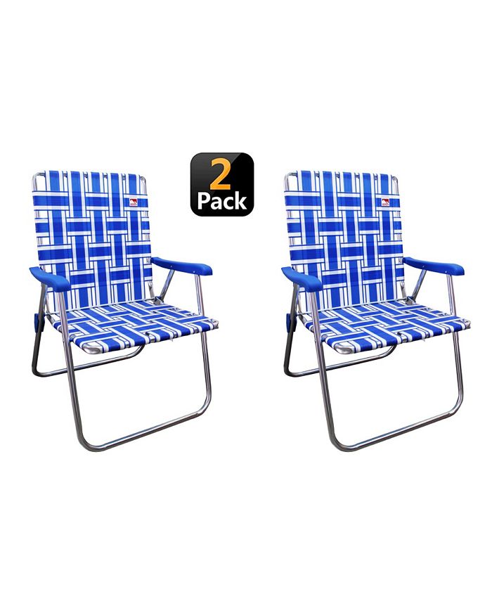Outdoor Spectator Classic Aluminum Webbed Folding Lawn, Camp Chair, 2 ...