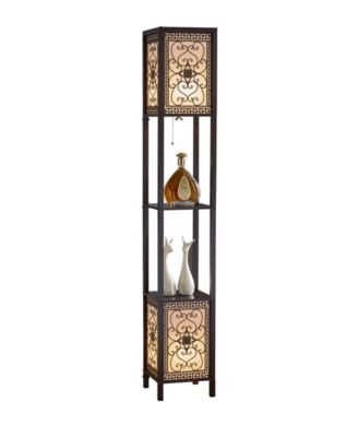 column floor lamp with shelves