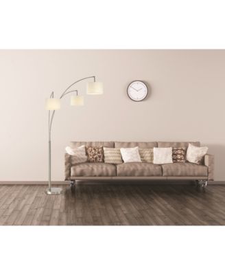 Lumiere Modern LED 80" 3-Arched Floor Lamp with Dimmer