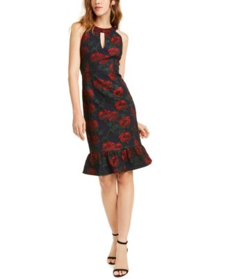 Nanette Lepore - Ruffled Rose-Print Dress