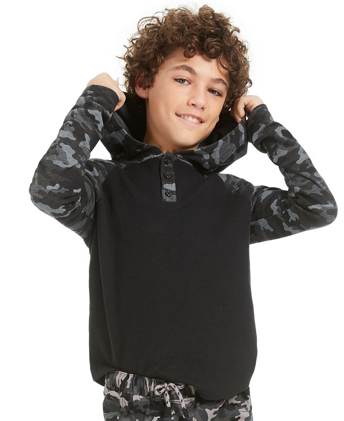 Epic Threads Big Boys Camo-Print Thermal Hoodie, Created for Macy's ...