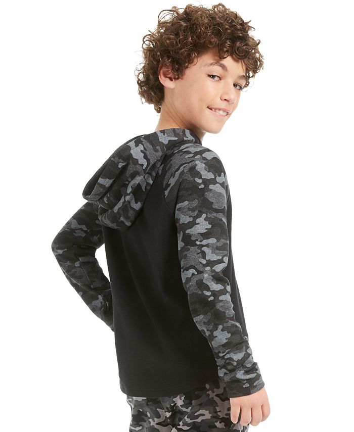 Epic Threads Big Boys Camo-Print Thermal Hoodie, Created for Macy's ...