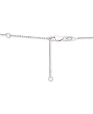 Diamond Link Detail 18" Pendant Necklace (1 ct. t.w.) in Sterling Silver, Created for Macy's