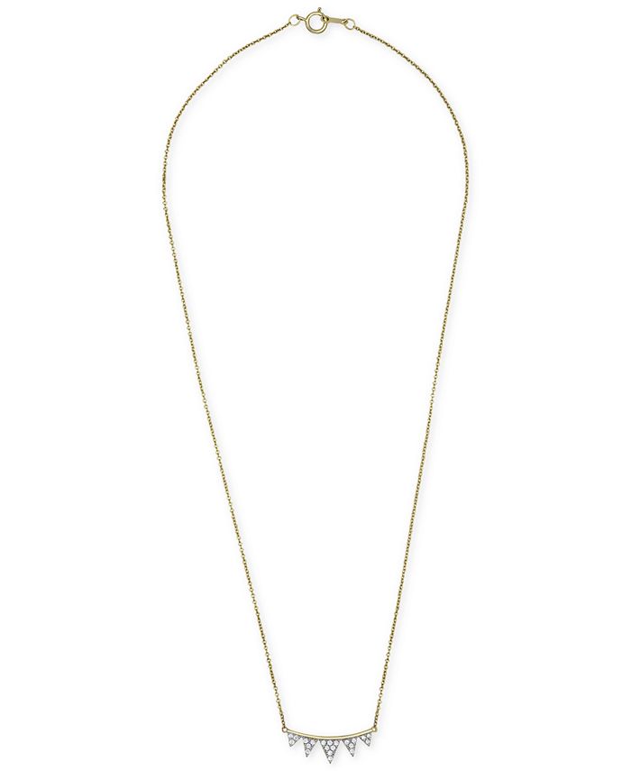 Wrapped - Diamond Triangle 18" Pendant Necklace (1/4 ct. t.w.) in 14k Gold