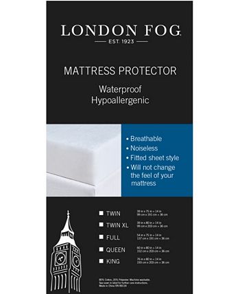 London Fog - Premium Waterproof Hypoallergenic Mattress Protector Queen