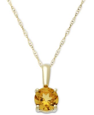 Birthstone Pendant in 14k Gold or 14k White Gold