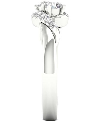 Macy's - Diamond Curve Statement Ring (1/2 ct. t.w.) in 14k White Gold