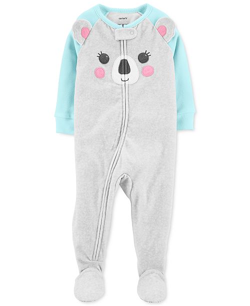 Carter S Baby Girls Koala Bear Fleece Footed Pajamas Reviews
