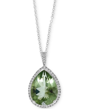 image of Effy Green Quartz (7-1/20 ct. t.w.) & Diamond (1/5 ct. t.w.) 18