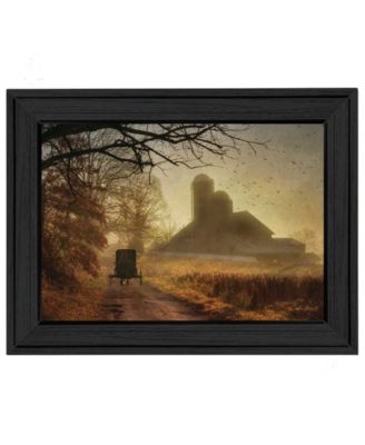 Sunday Morning By Lori Deiter, Printed Wall Art, Ready to hang, Black Frame, 15" x 11"