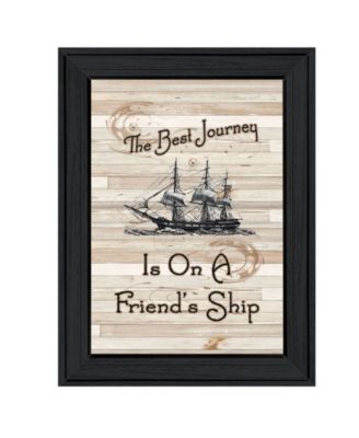 Friendship Journey by Millwork Engineering, Ready to hang Framed Print, Black Frame, 11" x 15"