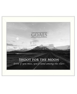 Goals By Trendy Decor4U, Printed Wall Art, Ready to hang, White Frame, 14" x 18"