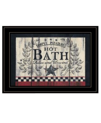 Hot Bath By Linda Spivey, Ready to hang Framed Print, Black Frame, 19" x 15"
