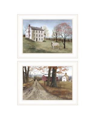The Road Home 2-Piece Vignette by Billy Jacobs, White Frame, 21" x 15"