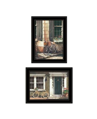 A Picnic Getaway 2-Piece Vignette by John Rossini, Black Frame, 15" x 19"