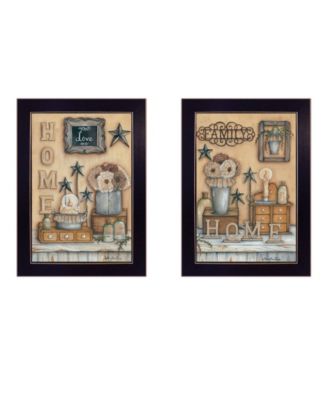 Where Family Friends Gather II 2-Piece Vignette by Mary Ann June, Black Frame, 14" x 20"