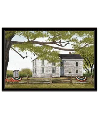 Sweet Summertime House by Billy Jacobs, Ready to hang Framed Print, Black Frame, 38" x 26"