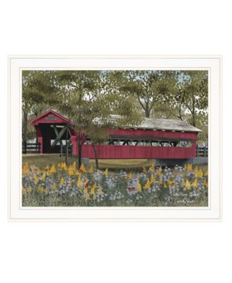 Pottersburg Bridge by Billy Jacobs, Ready to hang Framed Print, White Frame, 27" x 21"