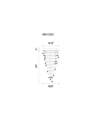 Rain Drop 7 Light Flush Mount