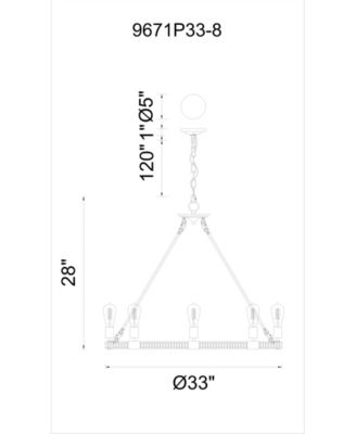 Ganges 8 Light Chandelier