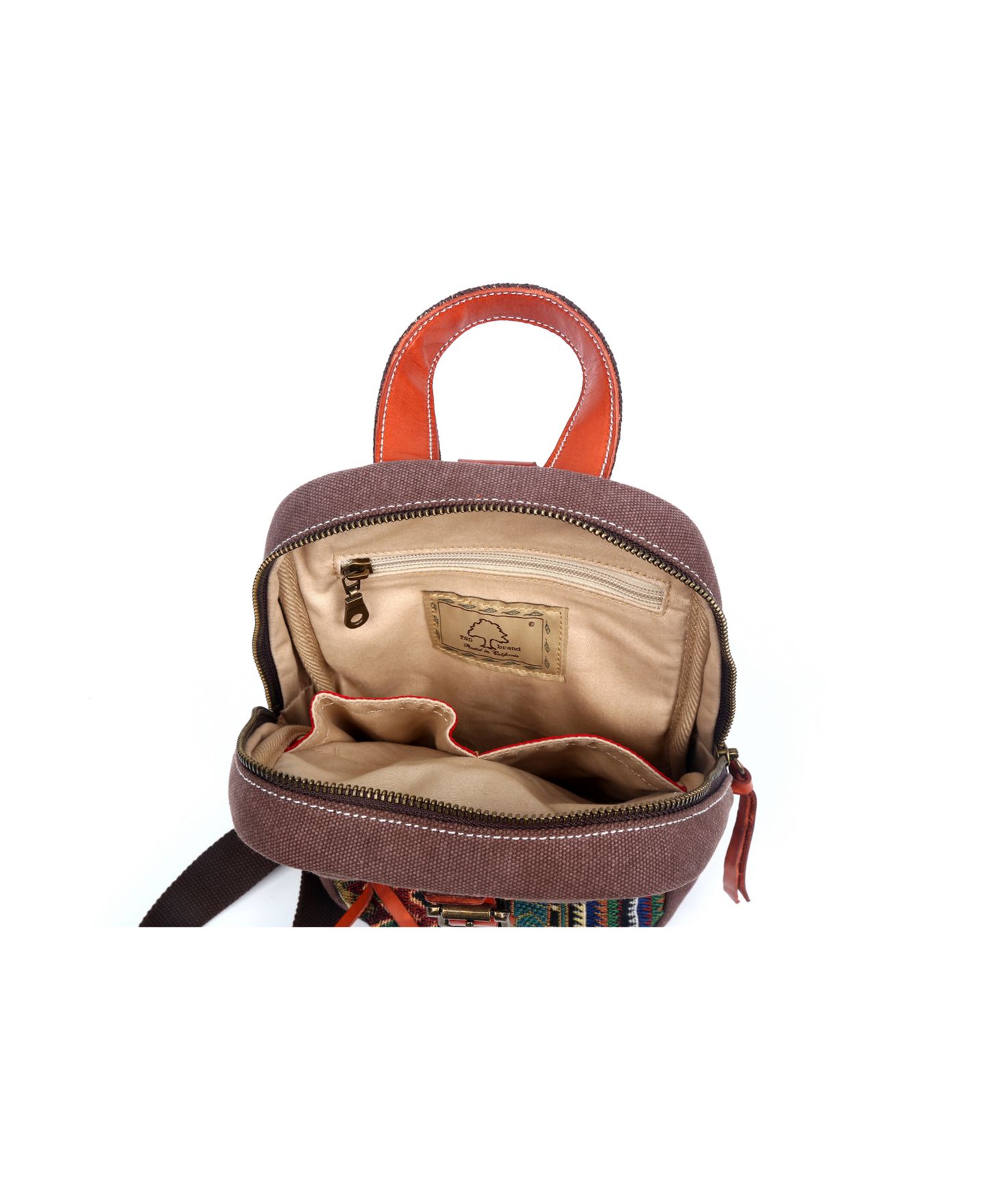 Женская сумка TSD BRAND Four Season Canvas Sling, цвет: Кофейный — фото 5