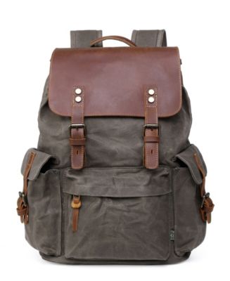 TSD BRAND Stone Creek Waxed Canvas Backpack - Macy's