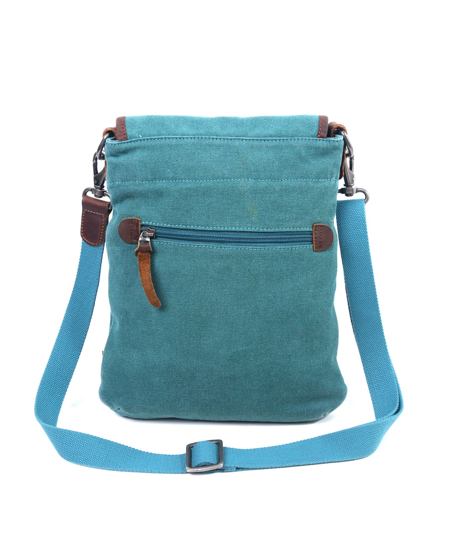 Женская сумка TSD BRAND Valley Vista Canvas Crossbody, цвет: Аквамариновый — фото 4
