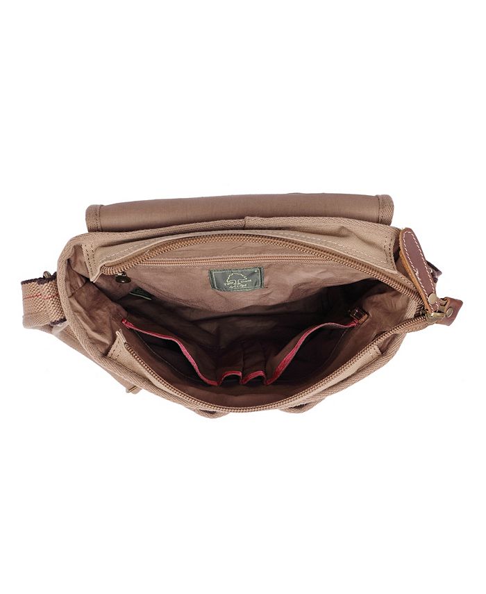 TSD BRAND Turtle Ridge 4-Pocket Canvas Crossbody Bag & Reviews - Women ...