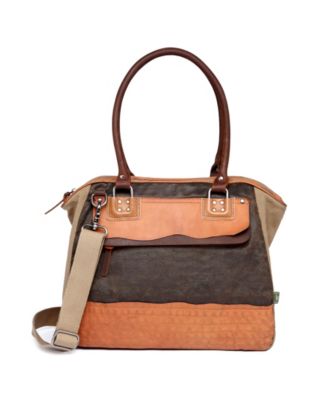 Tapa Canvas Satchel Bag