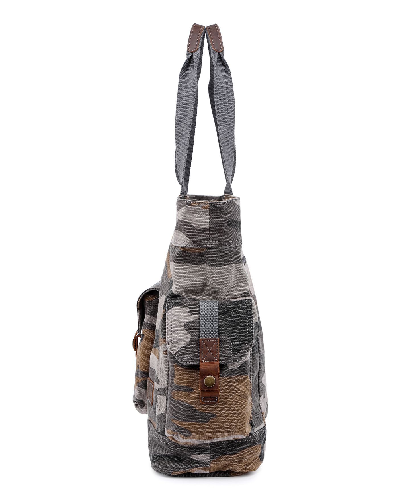 Женская сумка TSD BRAND Camo Canvas, цвет: Серый — фото 3