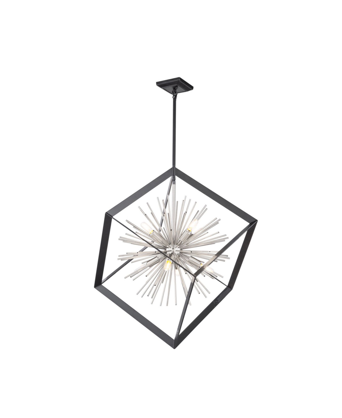 Artcraft Lighting Sunburst Chandelier In Black