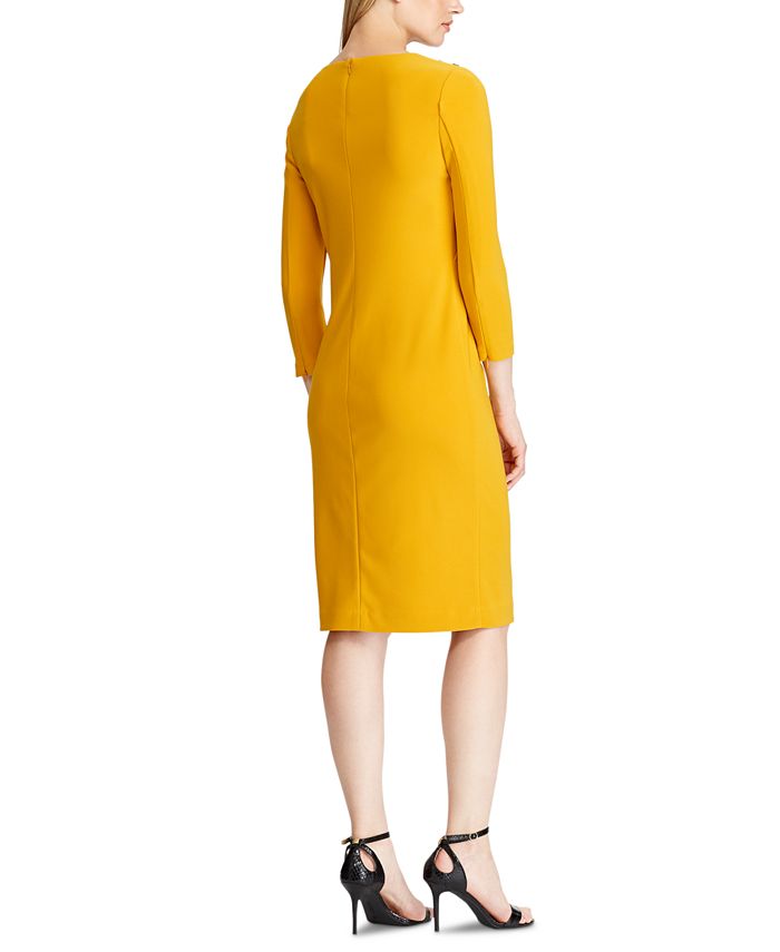 Lauren Ralph Lauren Snapped-Shoulder Jersey Dress - Macy's
