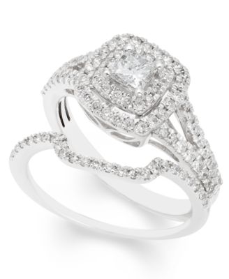 Macy's - Certified Diamond (1 ct. t.w.) Bridal Set in 14k White Gold