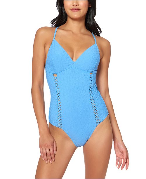 Jessica Simpson Rose Bay Textured One Piece Swimsuit Reviews