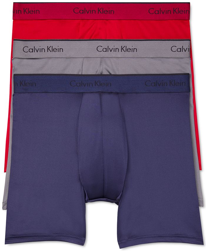 Calvin Klein Men's Microfiber Stretch Boxer Brief 3-Pack - Macy's