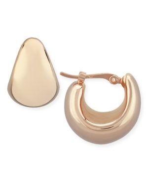 image of Bold Hoop Earrings Set in 14k Rose Gold