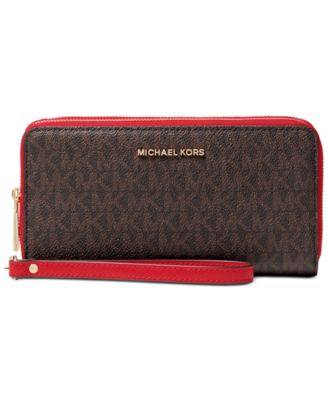 michael kors large zip around wallet