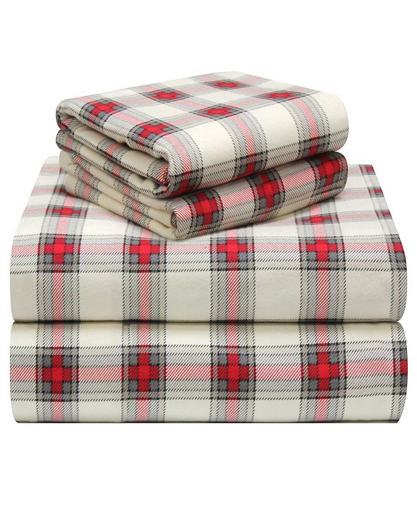 Pointehaven Plaid Flannel King Sheet Set & Reviews - Sheets & Pillowcases - Bed & Bath - Macy&#39;s